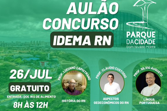 Parque da Cidade sedia aulão gratuito para concurso do Idema RN