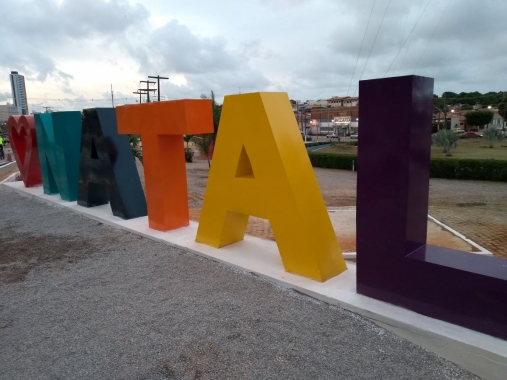 Letreiro turístico Amo Natal é inaugurado no Mirassol