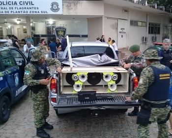 Guarda Municipal detém homem e apreende paredão de som  na Avenida Salgado Filho