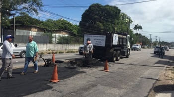 Cidade da Esperança e Nova Natal recebem aplicação de asfalto nesta segunda-feira