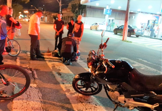 Guarda socorre motociclista atropelado por motorista que fugiu sem prestar socorro