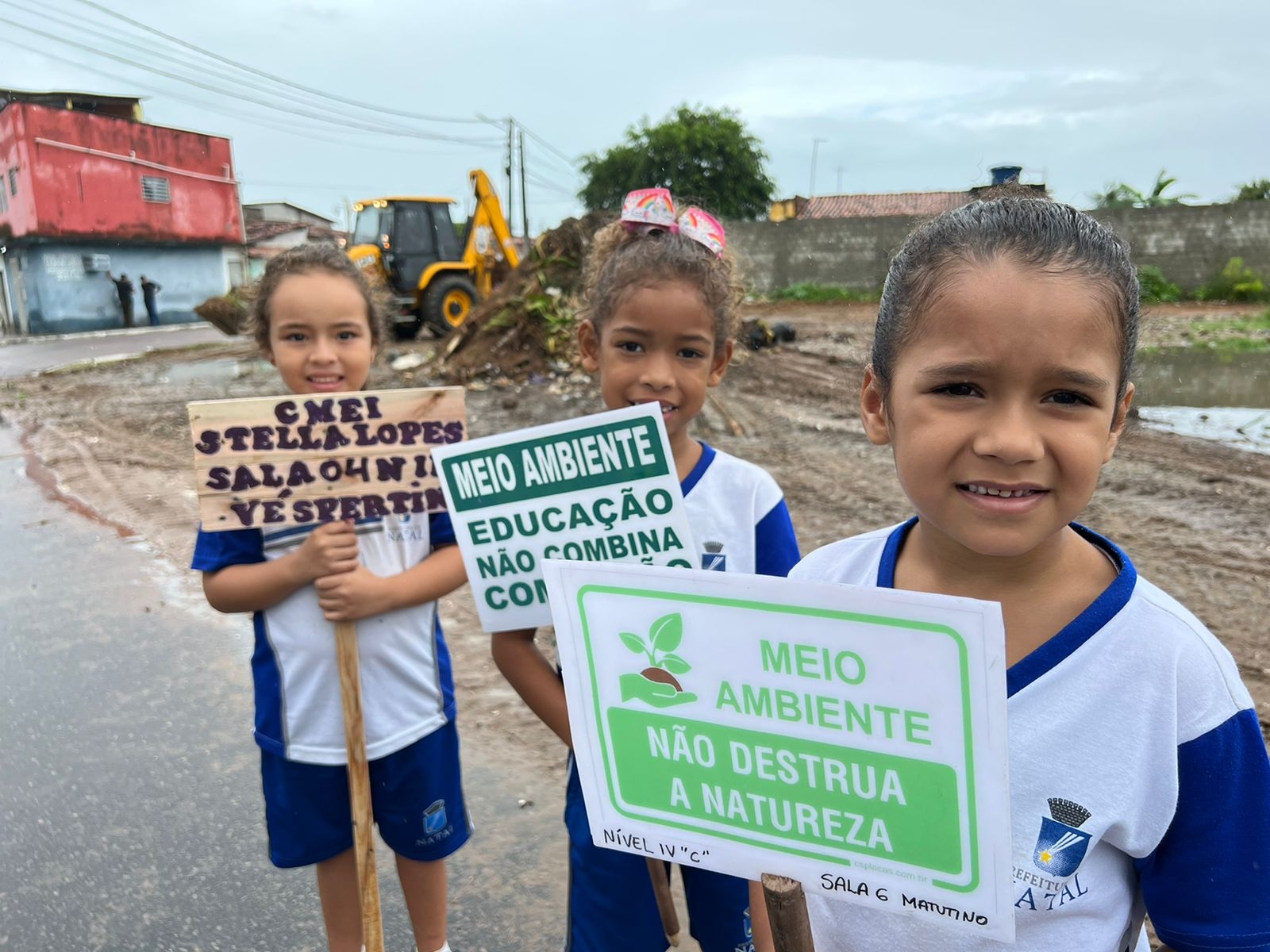 CMEI Professora Stella Lopes promove ação de conscientização ambiental no bairro Lagoa Azul