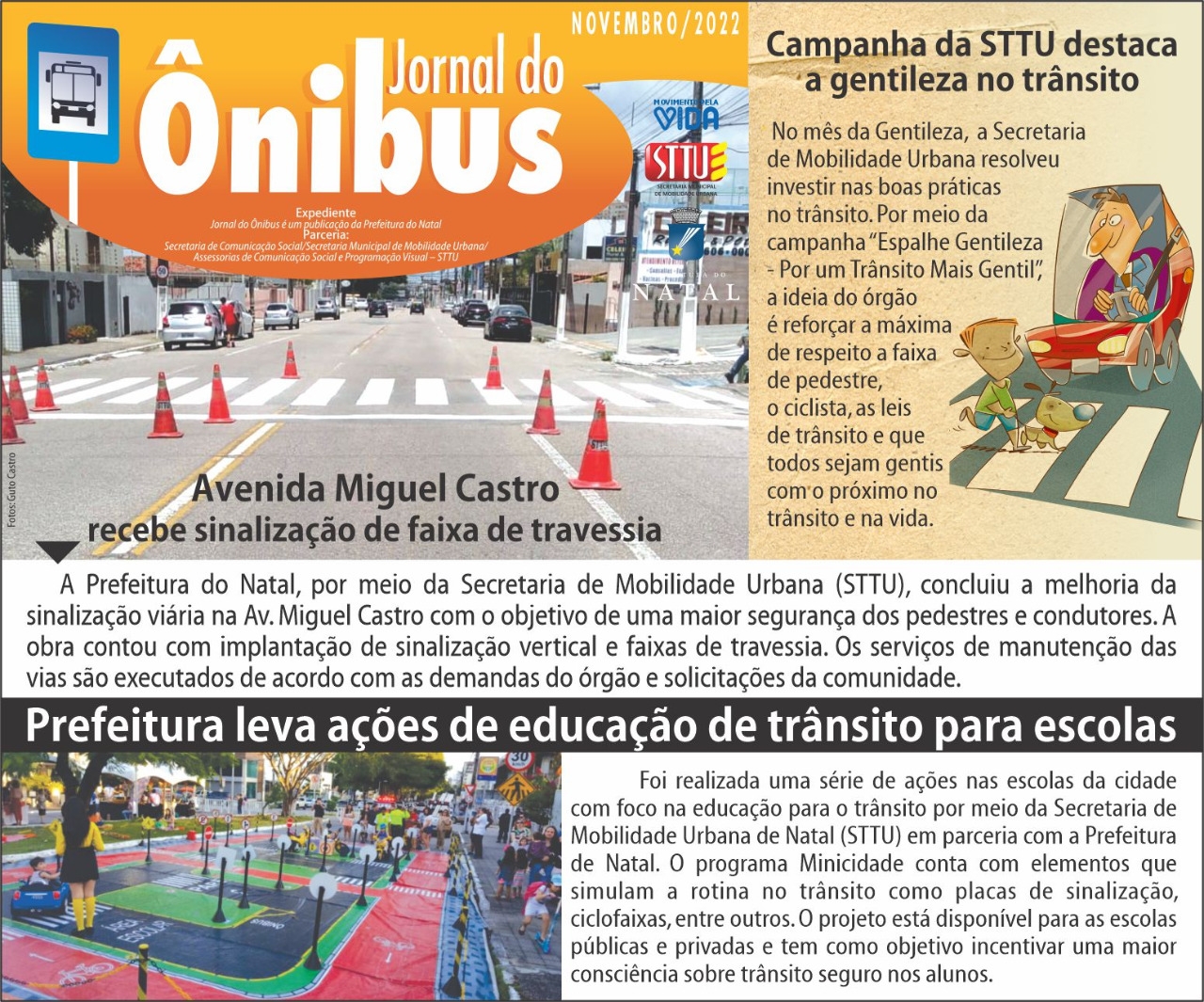 Nova edição do Jornal do Ônibus destaca a gentileza no trânsito