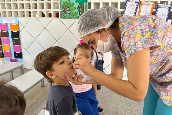 CMEI Moema Tinôco promove ações de saúde na Semana do Bebê