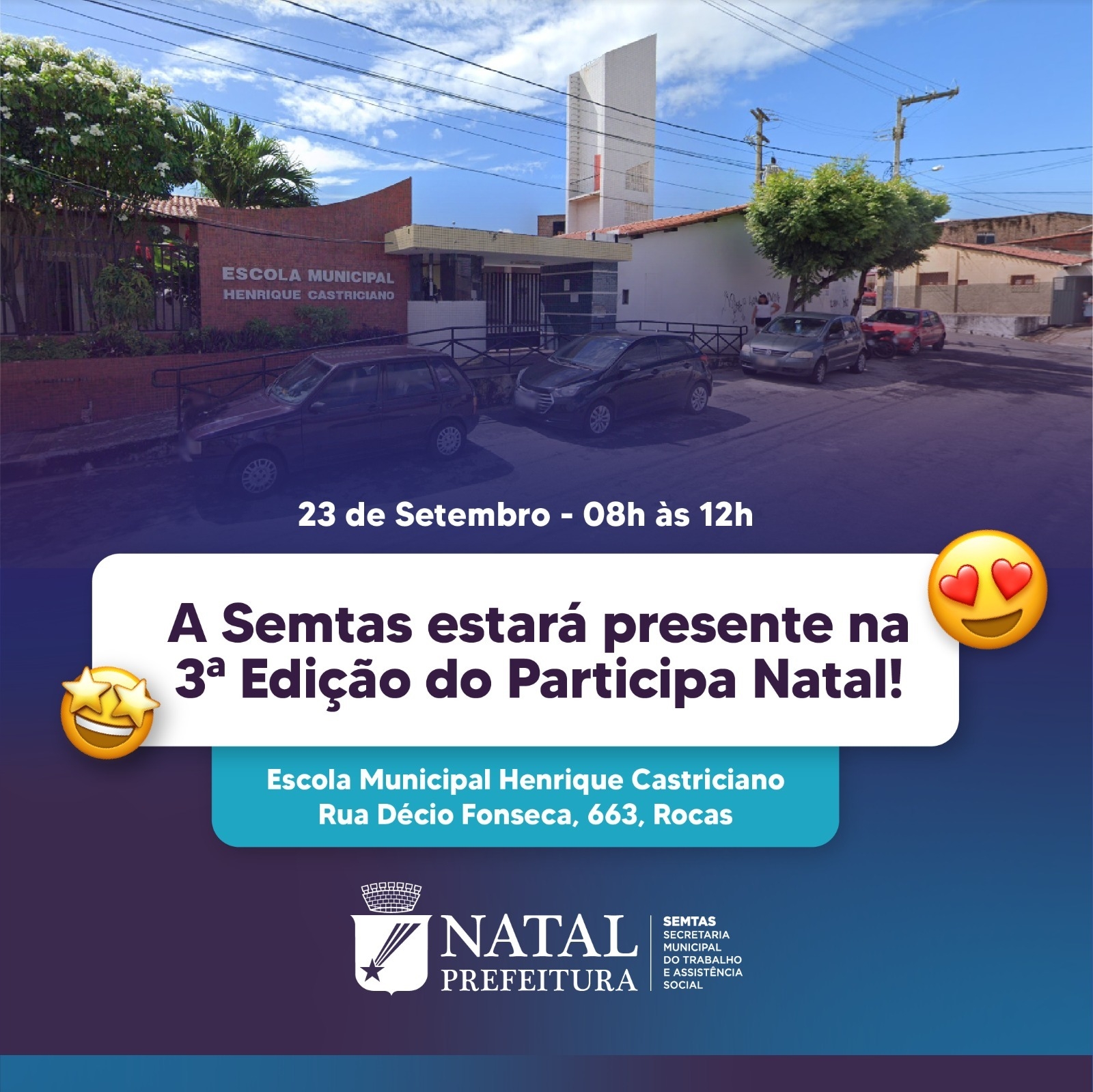 Semtas estará presente na 3ª edição do Participa Natal no bairro das Rocas