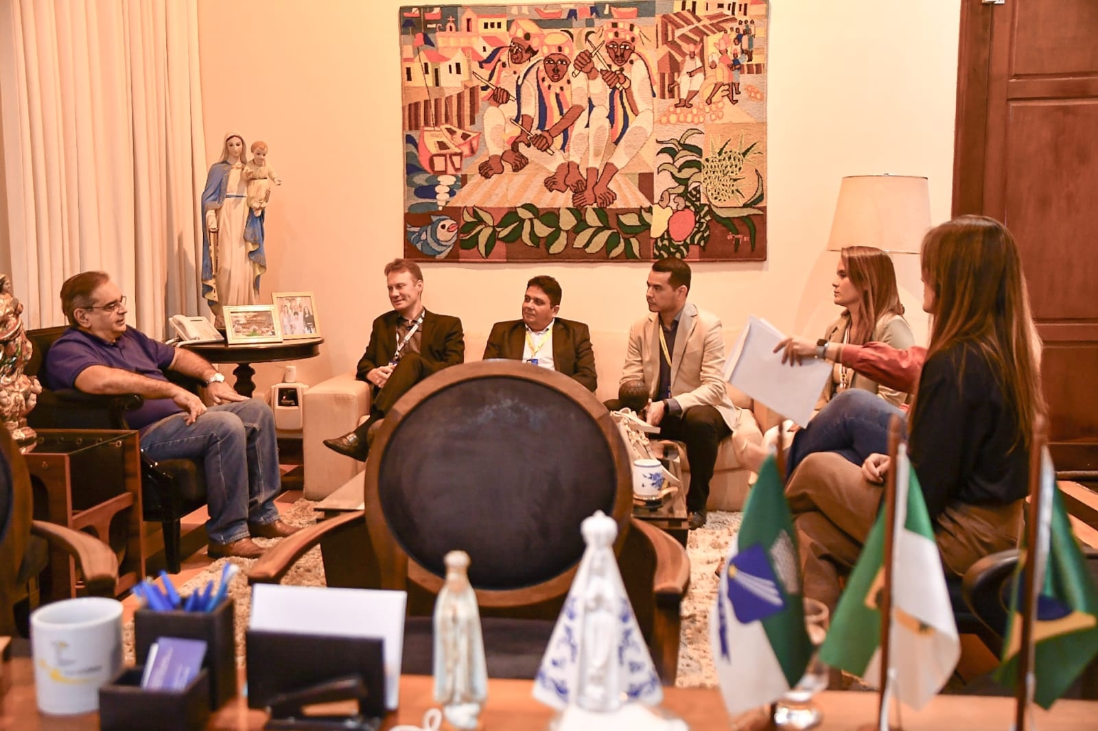 Prefeito Álvaro Dias recebe visita institucional do superintendente do Banco do Brasil