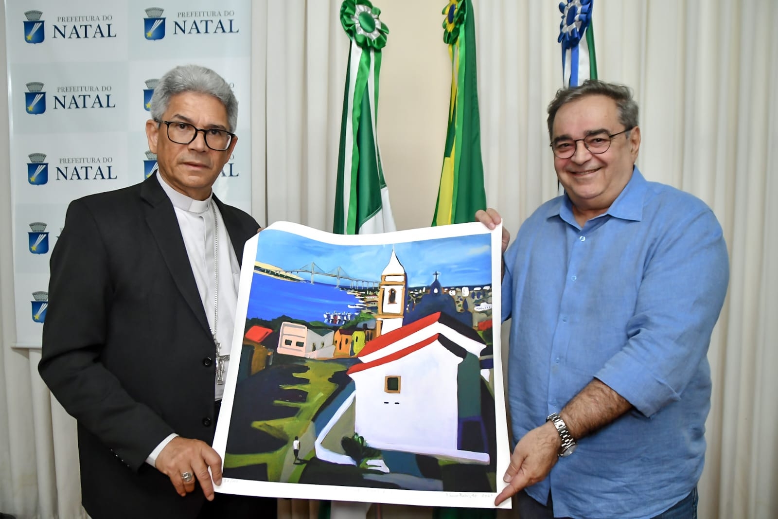Prefeito recebe a visita do arcebispo de Natal Dom João Santos Cardoso