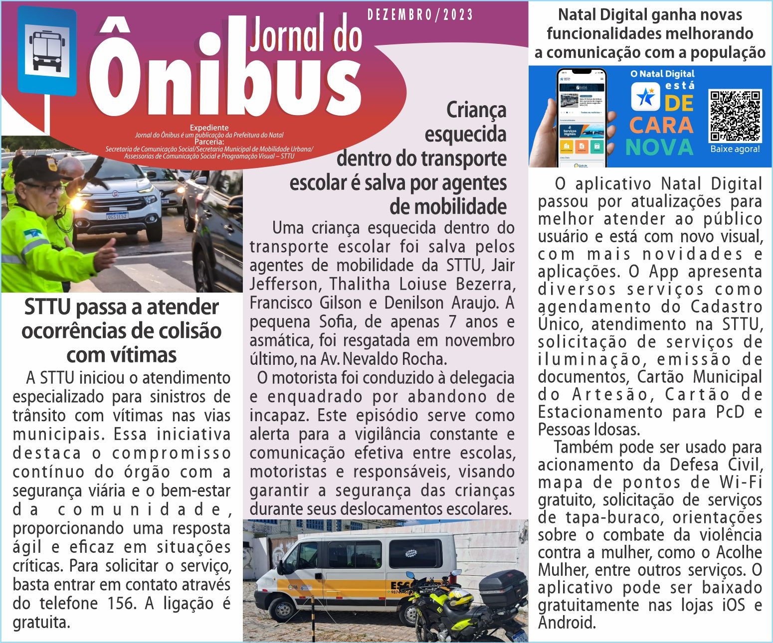 Saindo a última edição do ano do Jornal do Ônibus 