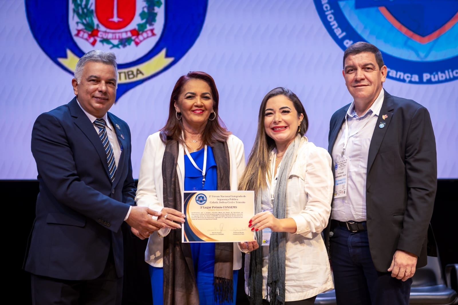 Semdes é premiada em Curitiba-PR com projeto Patrulha Maria da Penha