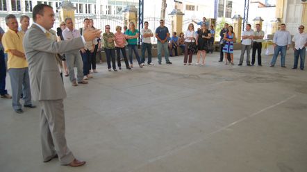 Semob re&uacute;ne funcion&aacute;rios para celebrar Dia do Servidor